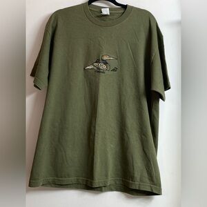 Y2K Canada goose green shirt size XL. It’s army green with embroidered duck